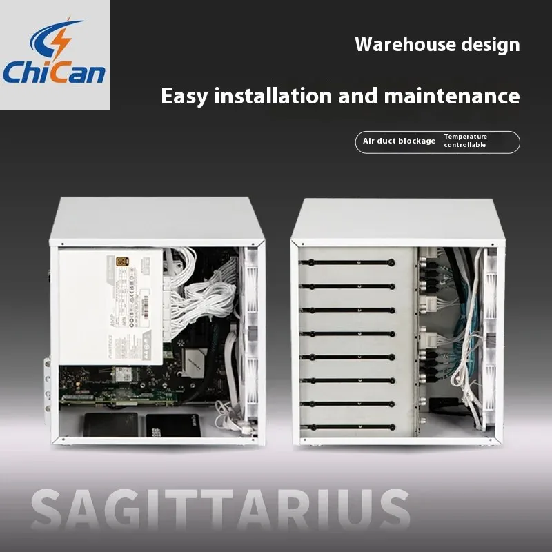

【Hot】Sagittarius 8-bay NAS Chassis with ATX Power Supply, MATX Motherboard, Full-height PCIE, 21.8L