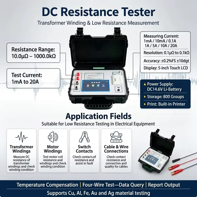 GH-6200-20A Dualcanopy Turns Ratio Tester Electric Vector Group Tester 4 Phase Turns Ratio Meter Transformer