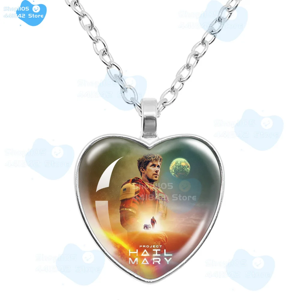 

2026 Project Hail Mary Inspired Heart Necklace Sci-Fi Movie Themed Party Favor Gift for Fans