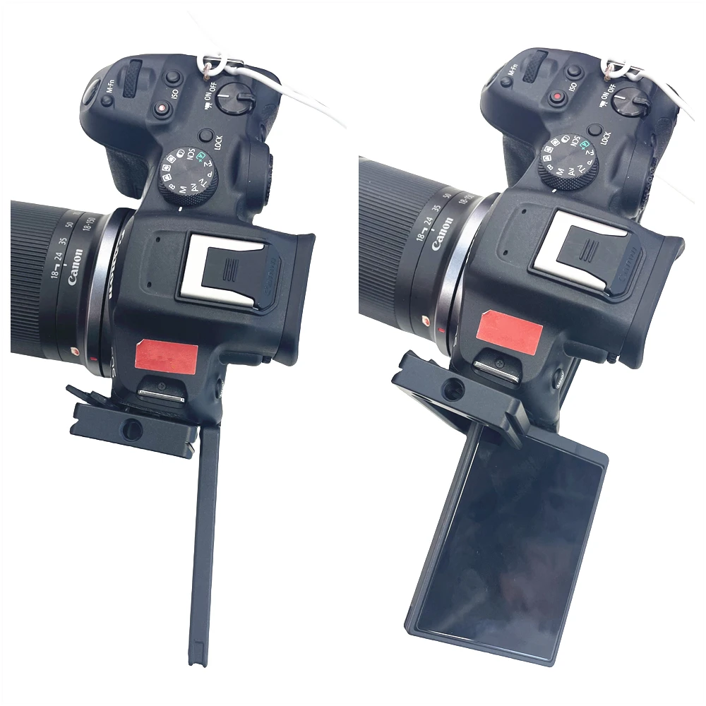 R7 Cable Lock Tripod Quick L Shape Plate Holder for Canon EOS R7 EOSR7 Camera Live Streaming Tether Shooting Photography