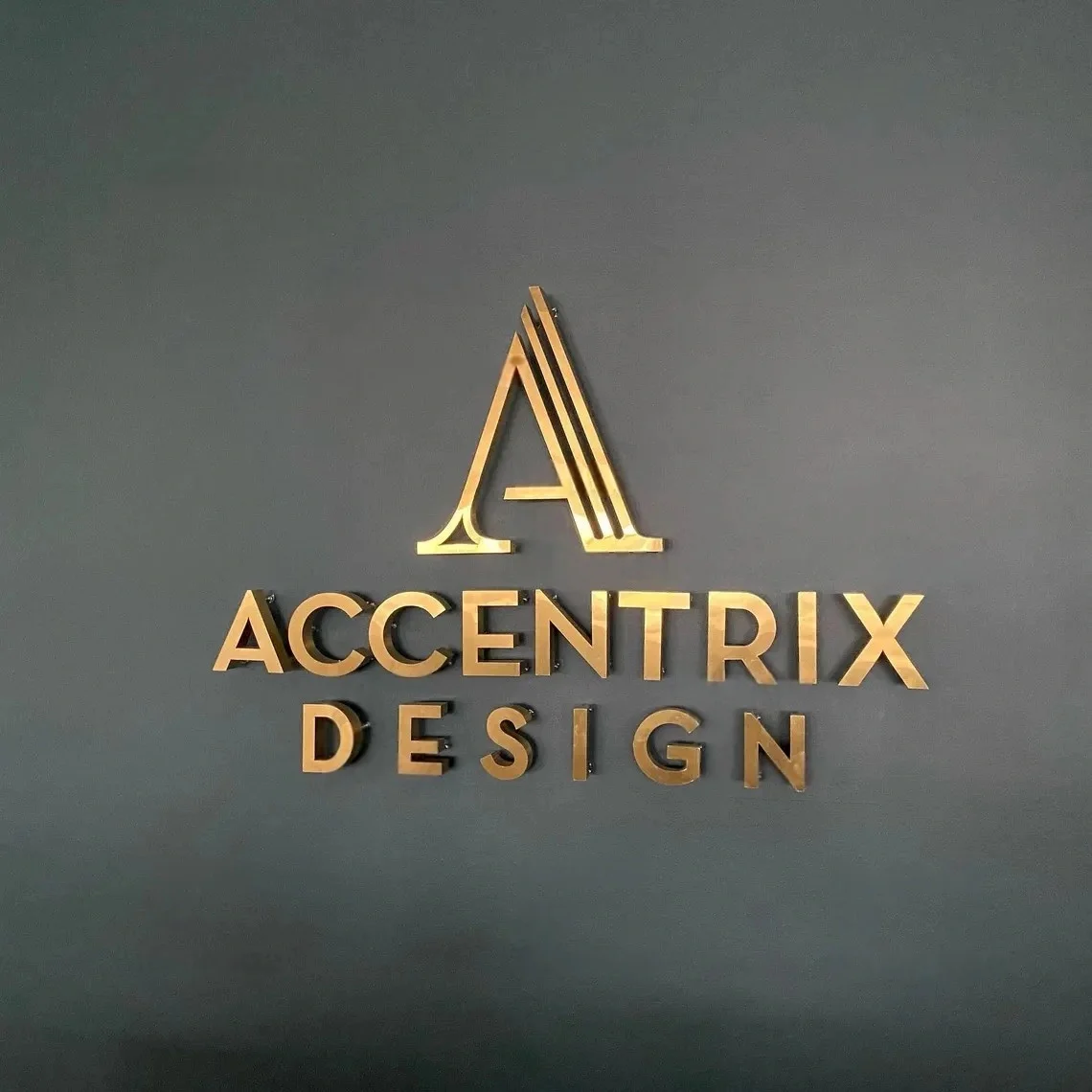 

Custom Logo for Office Wall,Brushed Gold Stainless Metal Signage, Custom Laser Cut Logo Signboard,Metal Logo, Reception Sign