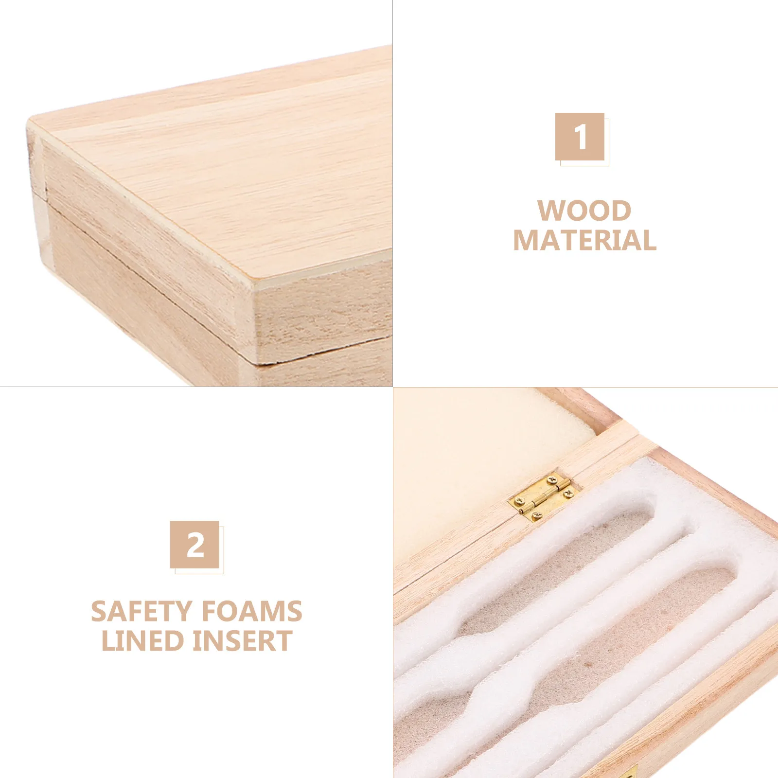 Wooden Hydrometer Storage Box Foam Lined Protective Case for Beer Wine Spirits Brewing Distilling Glassware