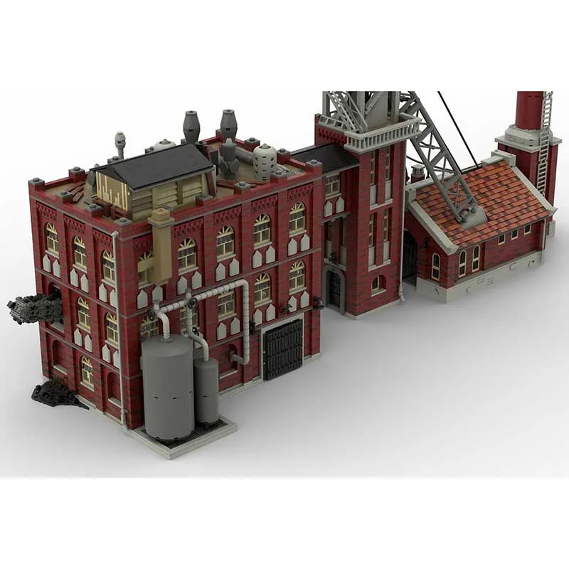 City Street View Moc Building Blocks Coal Colliery Mine Factory Model Technology Brick DIY Assembly Construction Holiday Toy
