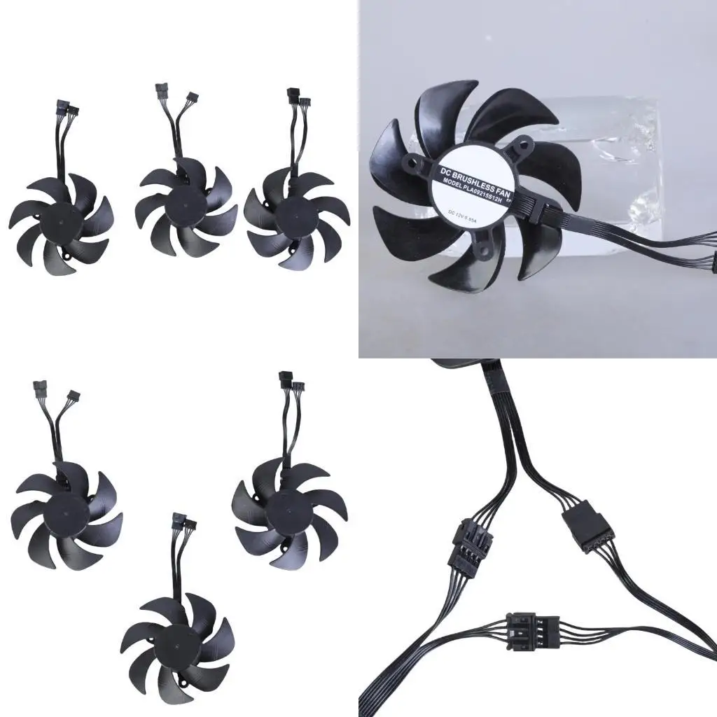 

Y1UB GPU FAN PLA09215S12H для графических карт RTX3060 Увеличение охлаждения 4PIN VGA COLING FAN 3PCS/SET