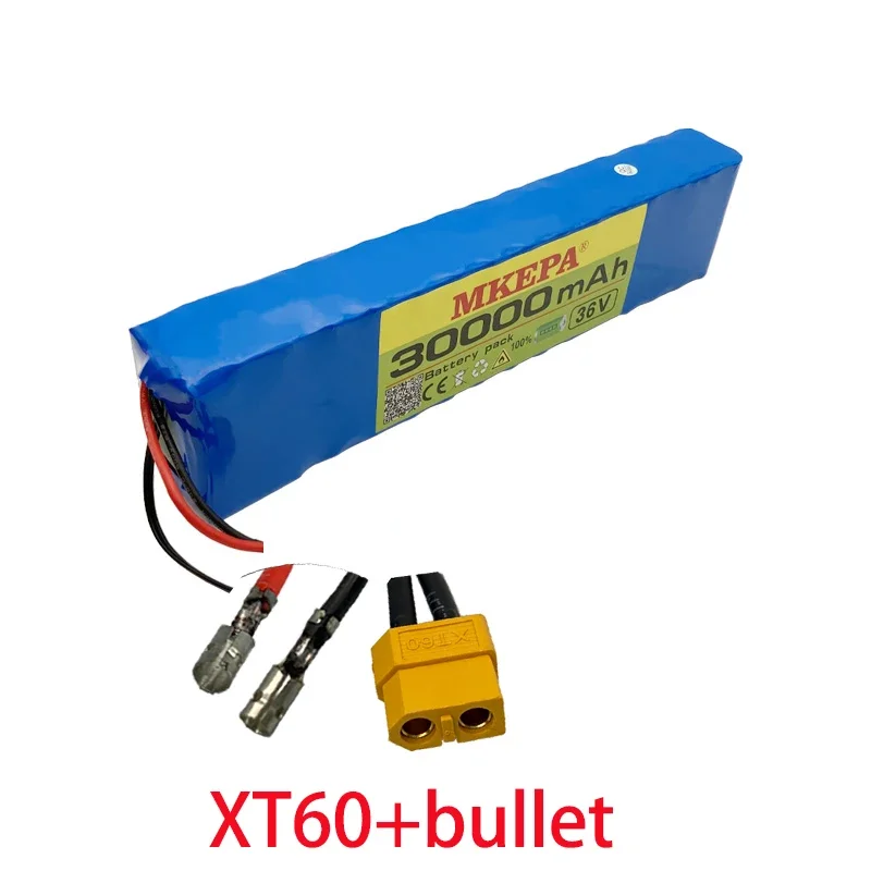 Paket baterai Lithium skuter listrik 10S 3P 36V/42V 30ah, untuk Kugoo S2 / S3 / S4 / M2, dilengkapi dengan 30A BMS, pengisian seimbang