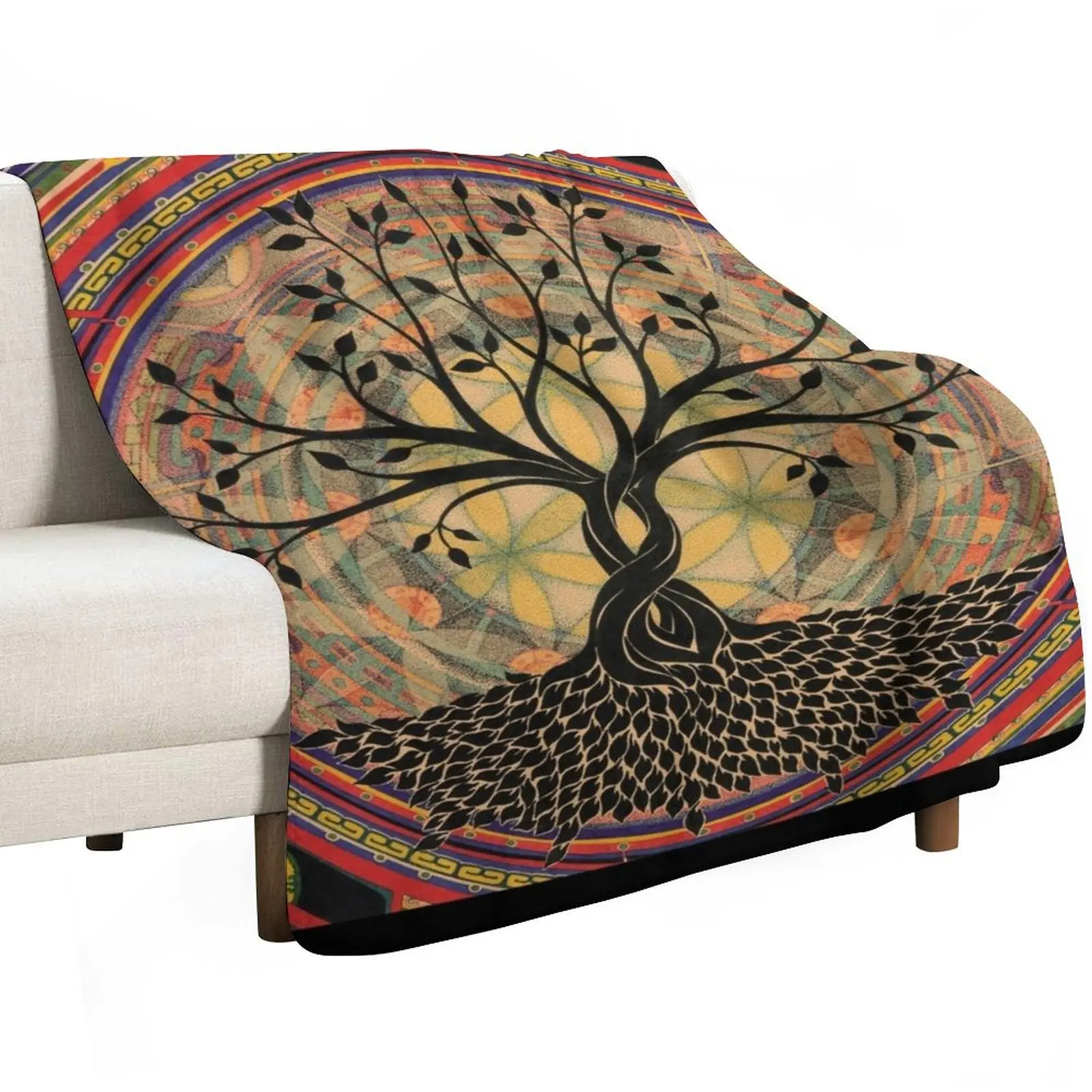 Life:Tree Throw Blanket Multi-Purpose Sleeping Bag Sofa Throw Personalized Gift Tourist Cute Plaid Blankets