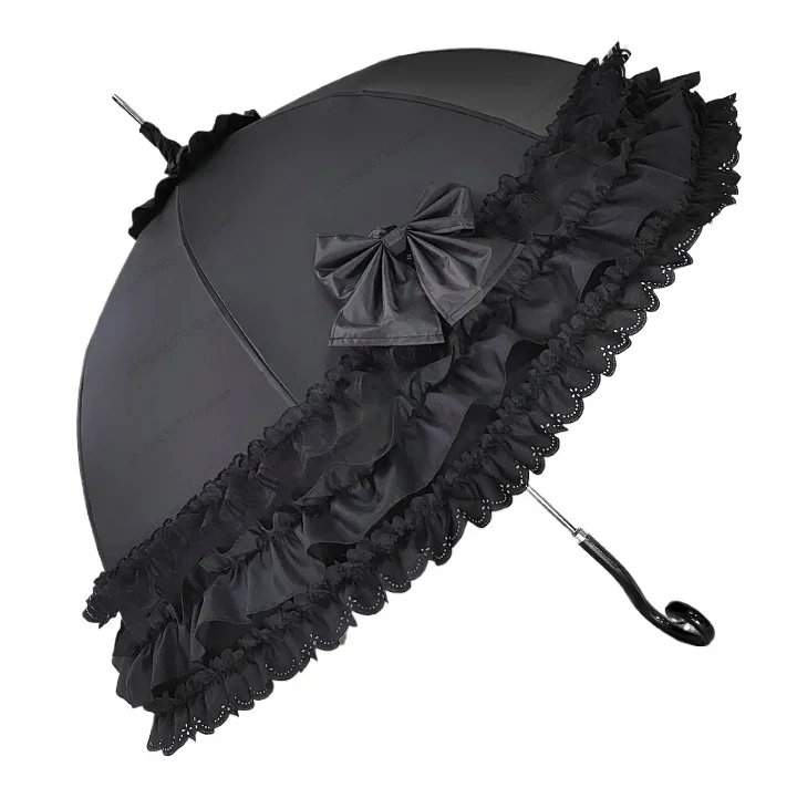 KM-Good French pagoda lace color glue sunscreen lady umbrella high value, flower wedding photography umbrella girl