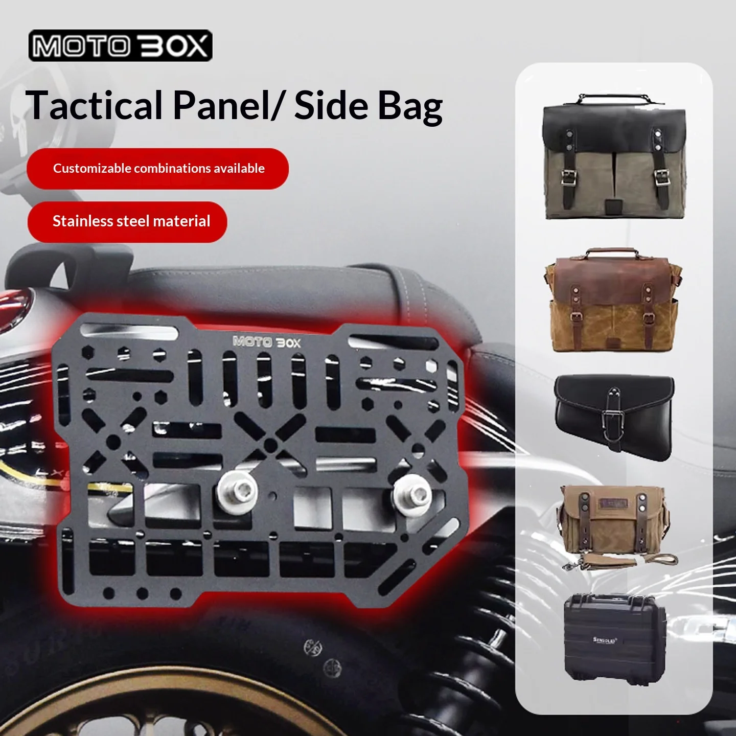 【Premium】For VOGE CU625 modified tactical hanging board side bag stand side box vintage canvas tool expansion side hanging bag a