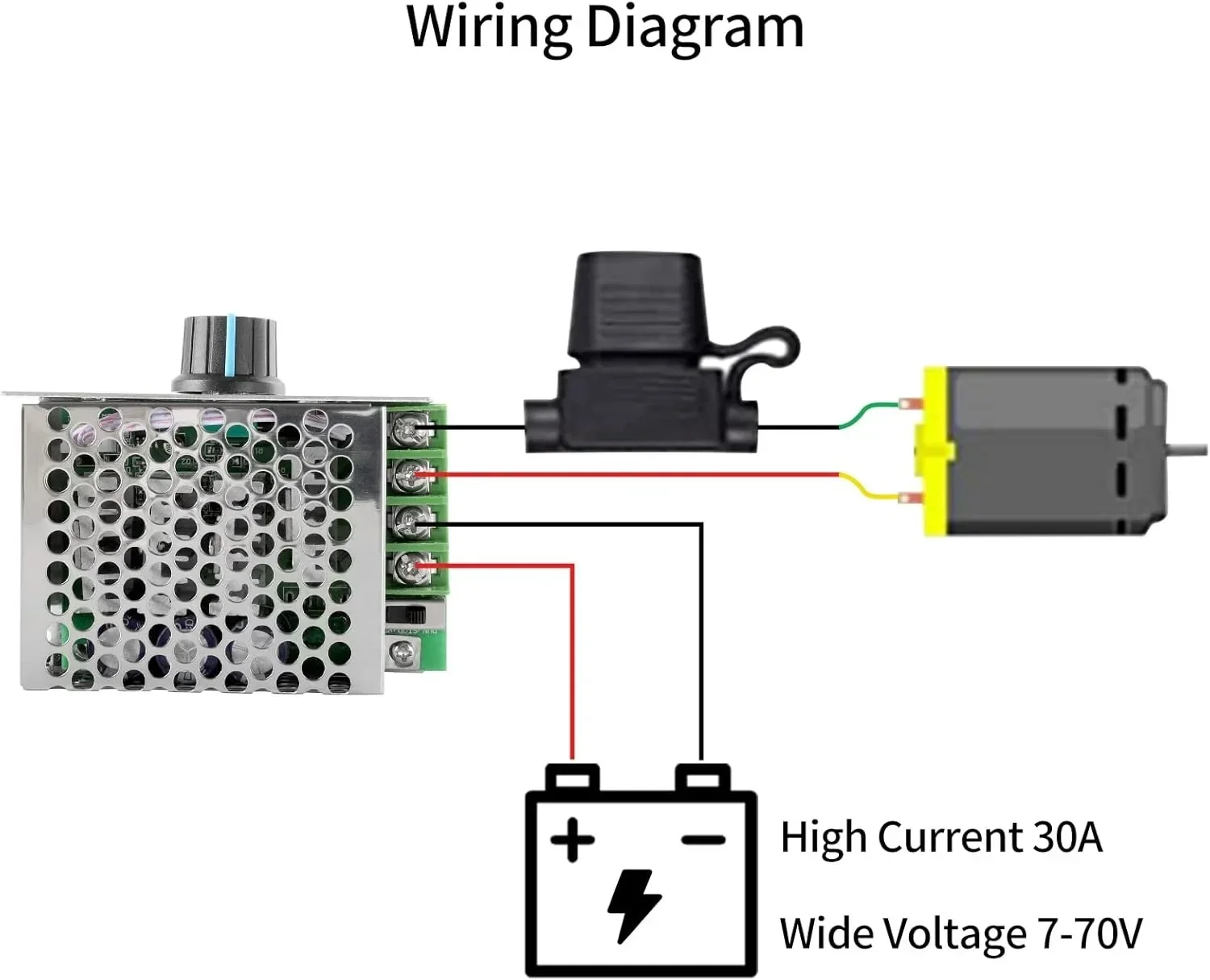 7V-70V 30A DC Motor Drehzahlregler 12V 24V 36V 48V 60V Einstellbare PWM DC Bürstenmotor Drehzahlregelung Regler Schalter
