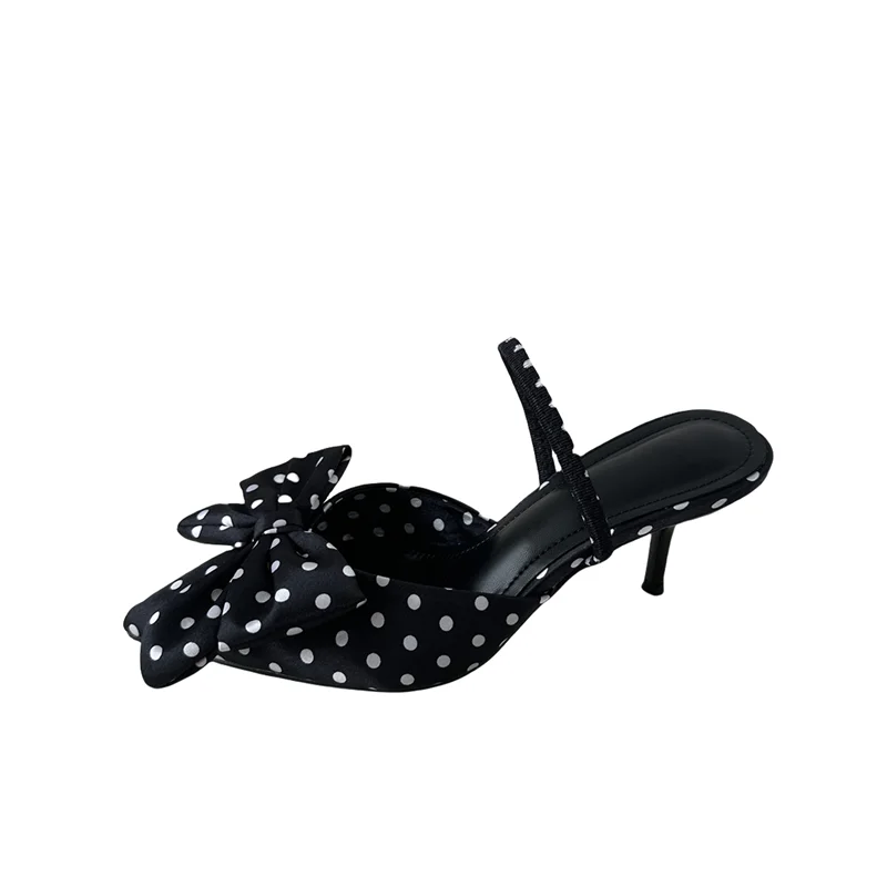 

White Work Heels Woman Office Shoes Summer Slingback Pointed Toe Pumps Plus Size Shoes 42 43 Ladies Black Heels