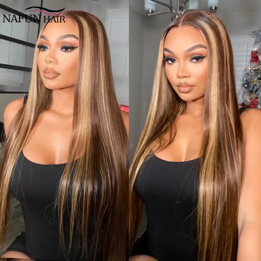 

Парик с прозрачной HD-основой 13x4, с эффектом омбре, из натуральных человеческих волос для женщин, бразильский, медово-русый, цветной, с фронтальной частью 13x6.