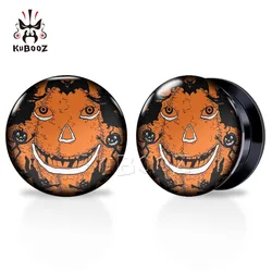 KUBOOZ Acrylic Ear Plugs Gauges Expanders Tunnels Halloween Piercing Jewelry Stretchers 2PCS