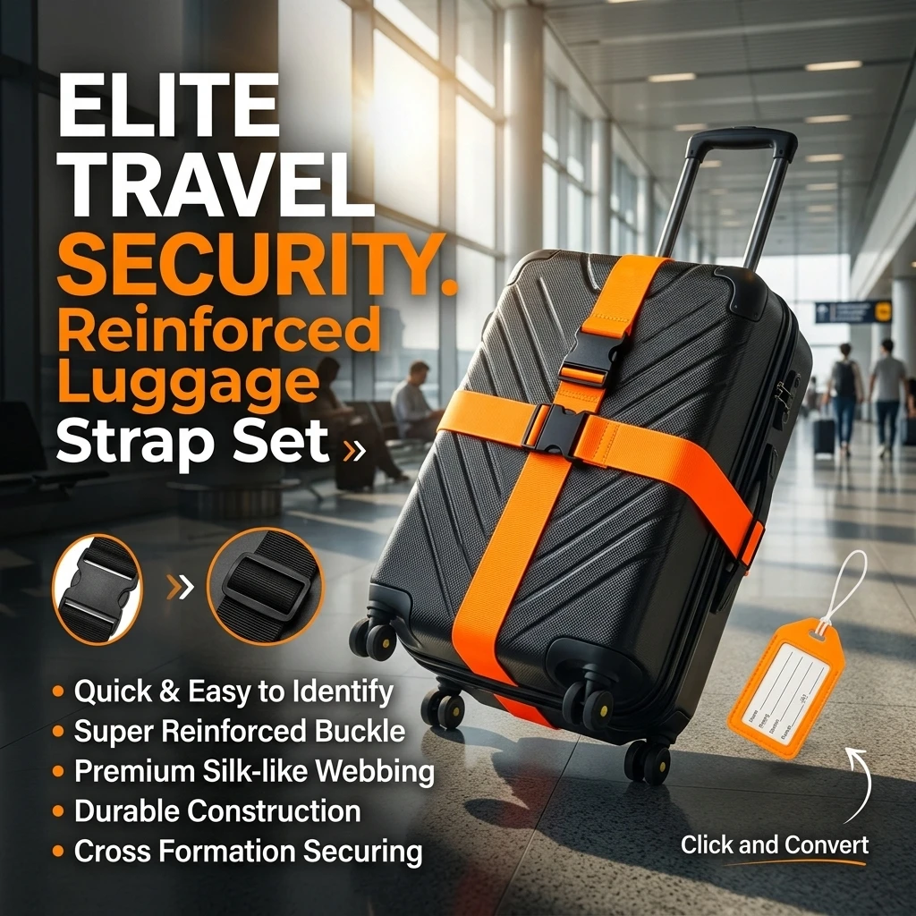 2-piece set - (1 luggage packing strap 2m, 1 identification tag) Multi-colored bright packing straps and luggage ties, suitable for securing luggage, handbags, and travel luggage, quickly identifying personal luggage with the identification tag, a must-have gift for Halloween