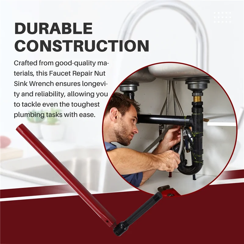 T98C-Multi-Function Socket Wrench Plumber Faucet Repair Tools Nut Sink Wrench Repair Tool