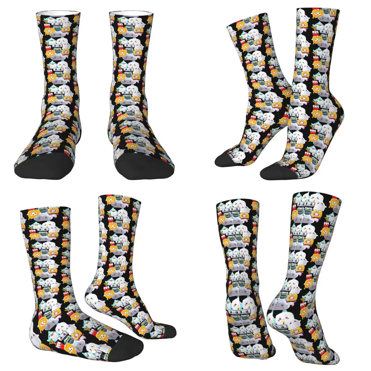 جوارب Rocky Lankybox Lanky Box جوارب Harajuku فائقة النعومة لجميع المواسم جوارب طويلة إكسسوارات هدية عيد ميلاد للجنسين