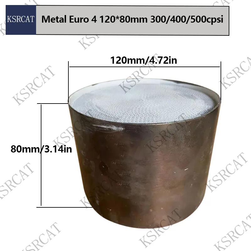 Metallic Catalytic Converter Euro 4 Catalyst 120*80MM 300/400/500CPSI Suitable For Cars Catalyst Exhaust