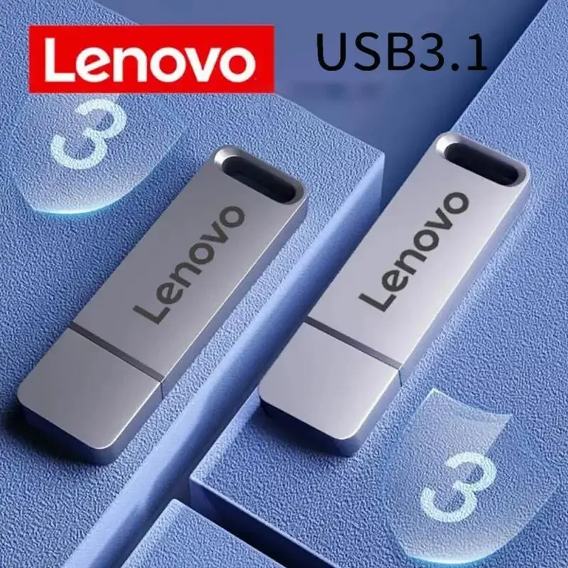 Lenovo 16TB Metal Usb 3.0 Flash Drives High Speed Pendrive 2TB 4TB Usb Drive Portable SSD Memoria Usb Flash Disk TYPE-C Adapter
