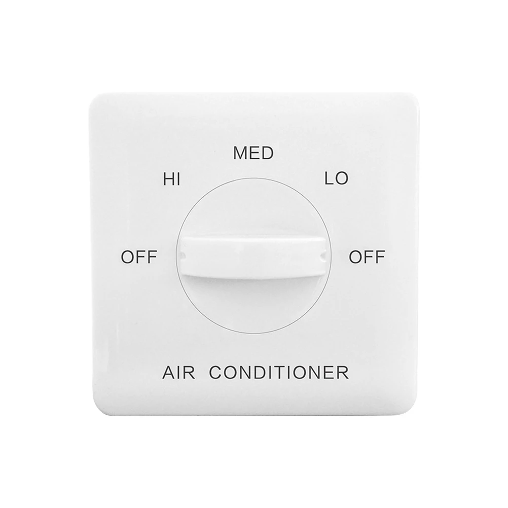

Panel Fan Controller White Abs Three Speed Control Indoor Temperature Central Air Conditioning Variable Speed Motor Controller