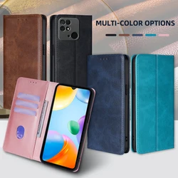 Redmi 10 Case Magnetic Flip Mobile Phone Case for Xiaomi Redmi 10 10A 10C 10X Pro Prime 2022 Leather Book Cover Card Slots