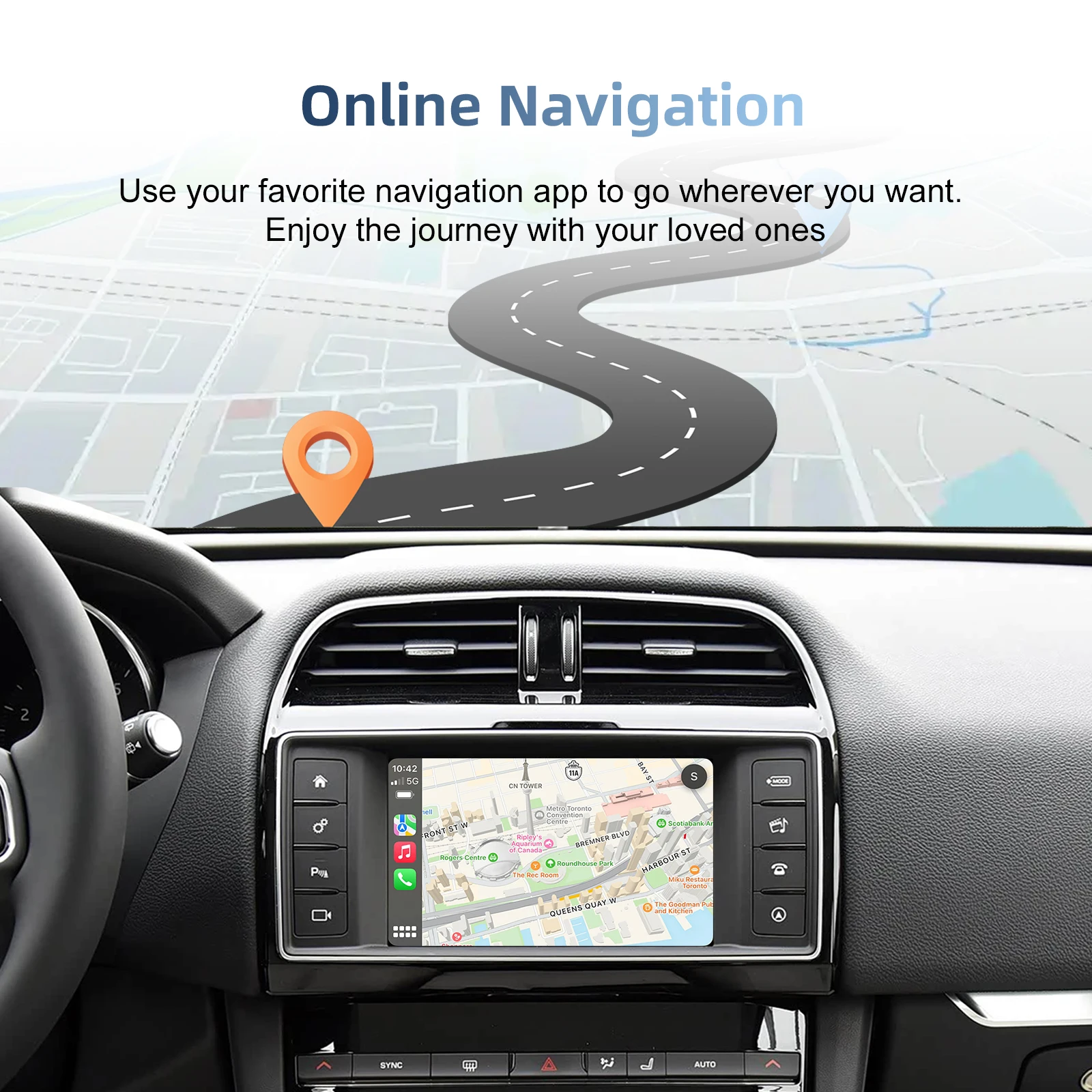 Wireless CarPlay Android Auto Retrofit Kit Box CarPlay Interface OEM Screen Upgrade Decoder Box for Jaguar XE XFL F-Type F-Pace view 6