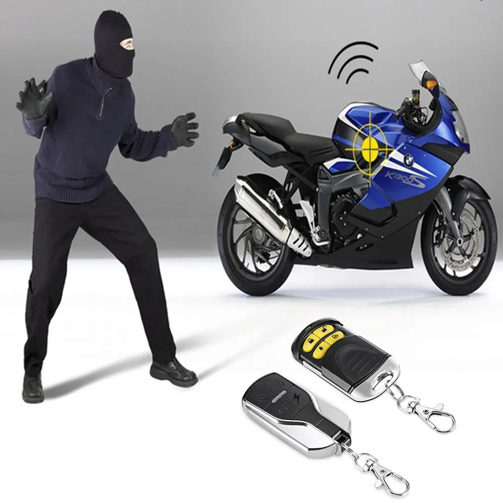 

12V Anti-theft Bike Alarm Remote Control 125dB Vibration Sound Waterproof Motorcycle Scooter Electric Bicycle Security Alarm