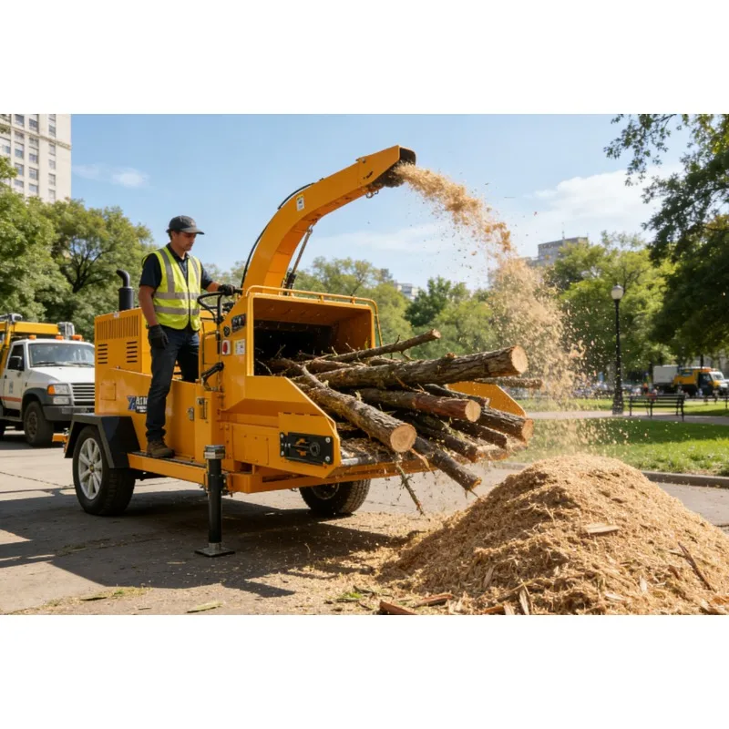 

Multipurpose 40HP Diesel Wood Chipper Shredder Mobile Engine Wood Pallet Shredder Machine for Waste Tree Branches