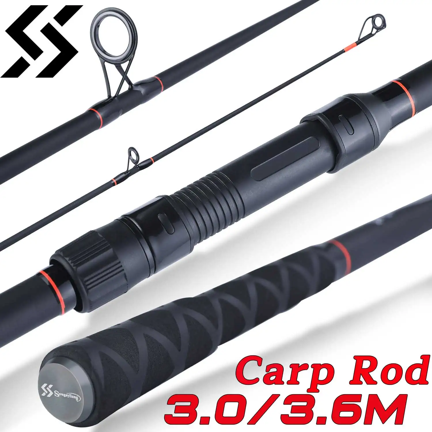 Sougayilang Carp Fishing Rods 3.0M/ 3.6M High Carbon Fibe Feeder Fishing Rod Max Drag 15Kg Travel Fishing in The Pond and River