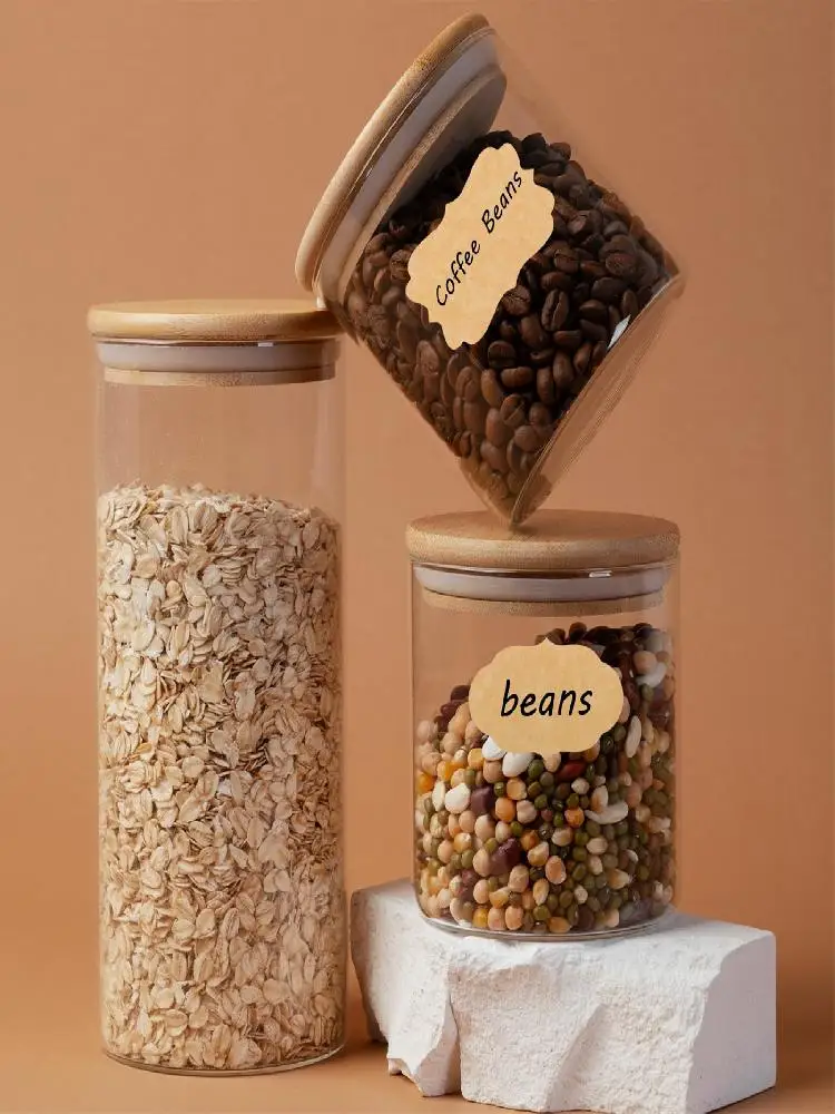 250 pièces étiquettes de confiture auto-adhésives bouteille en papier Kraft étiquettes de bricolage autocollants cadeaux pour artisanat bouteille autocollants étiquette cadeau de noël