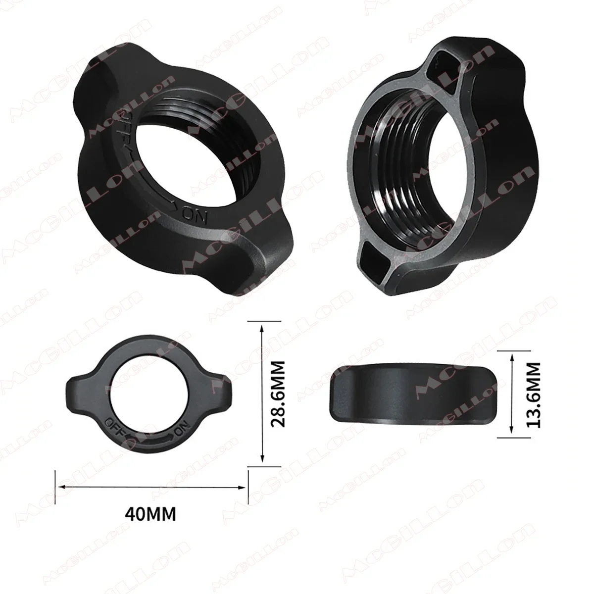 Universal 17mm Kugelhalterung Luftauslass Befestigungsclip Mutter Schraube Basis Option Halter für Autotelefonhalter GPS Dash Saugnapfhalterung – Detail 7