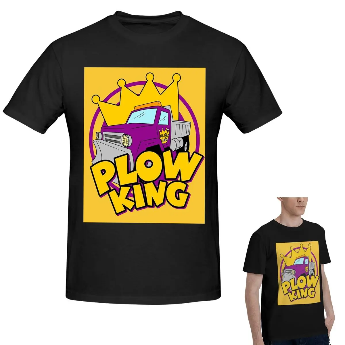 

Футболка из 100% хлопка Plow King The Healthy Competition, мужская модная футболка большого размера, мужские летние рубашки с круглым вырезом, топы S-6XL