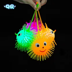 Kids Glowing Hair Ball Toy Child Soft Rubber Fur Ball Elasticity Fun Toys Children Squeeze Anti Stress Toys Random Color