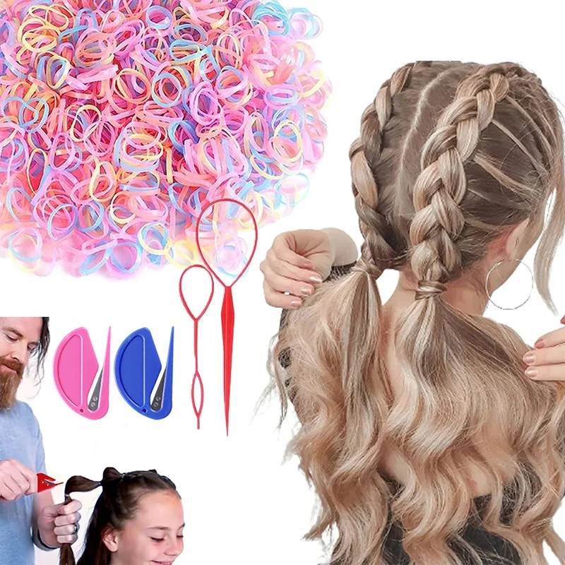 

Versatile hair ornaments, colorful high-elastic and not easy to break, bands coiled hair, ponytail balls, head ropes