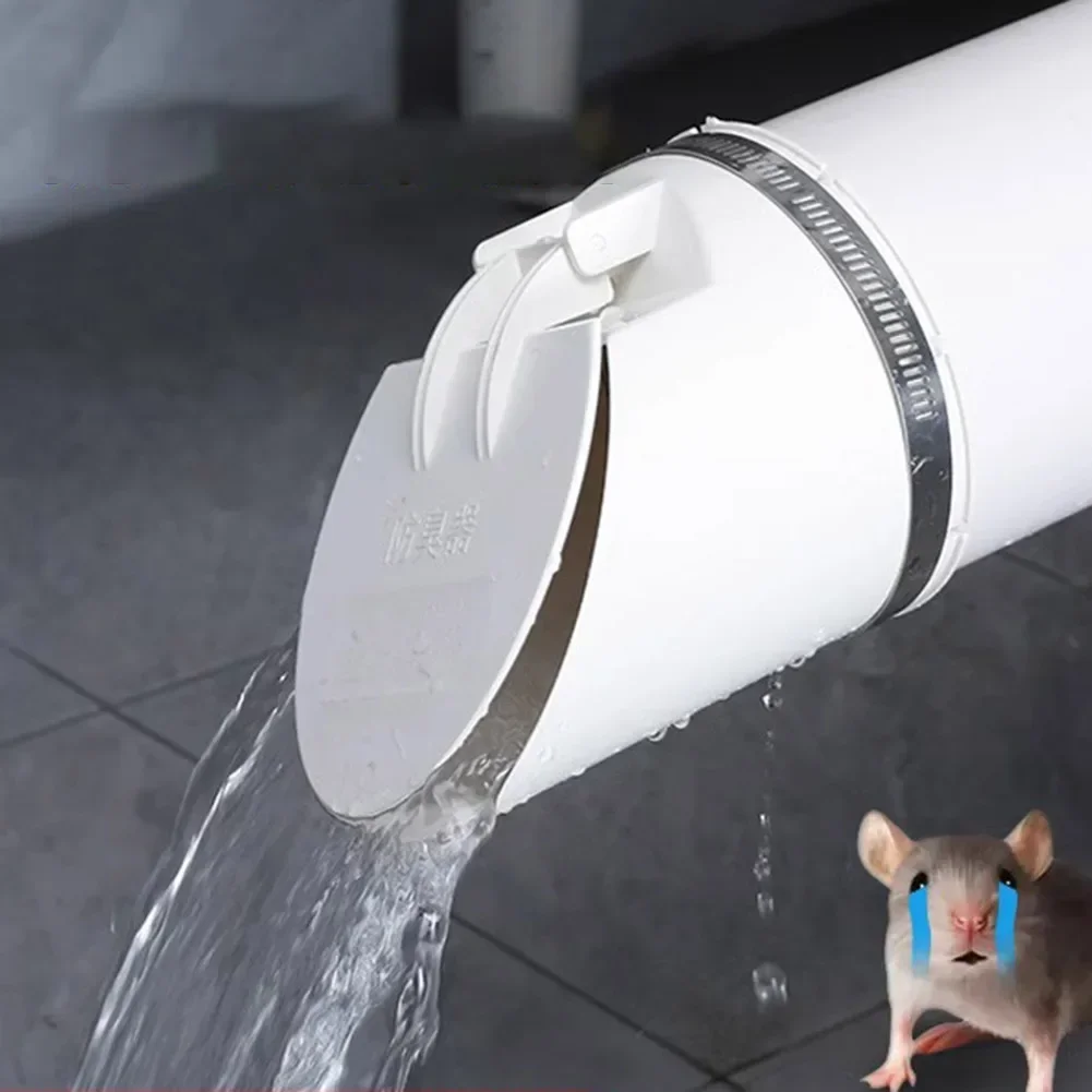 50-160mmPVC Drainage Pipe Floor Drains Auto Closing Displacement Valve Cover Automatic Closing Of Anti Backflow Anti Odour Valve