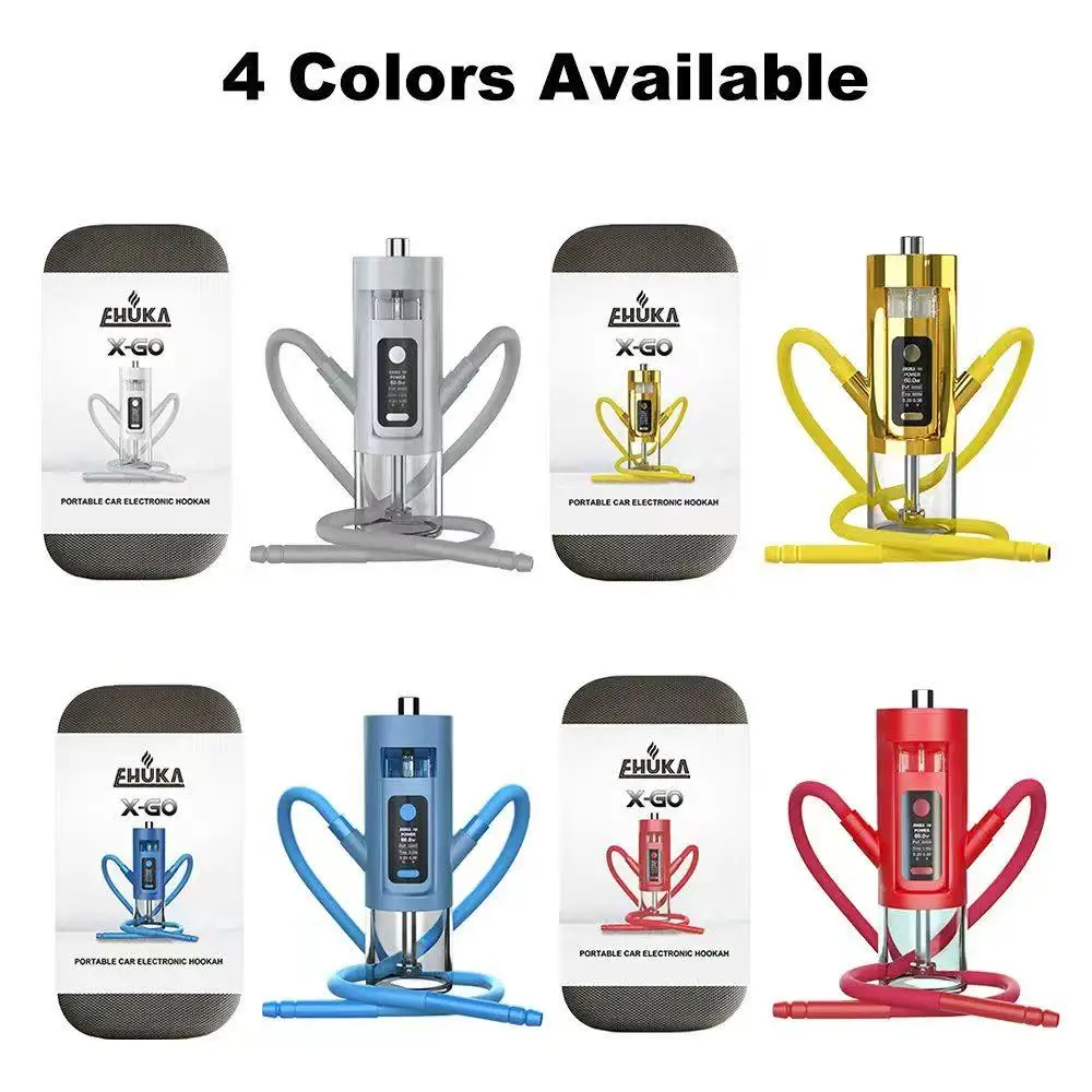 EHUKA 2000MAH Electric Hookah Set Multifunctional Shisha Stainless Acrylic Hookah Shisha with LED Display