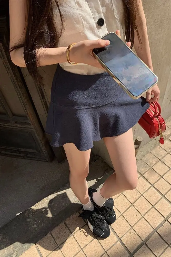 

Skirts Womens Wool Plaid Slim Midi Debate Academic Professional British Workplace Classic Autumn Elegant Mature Lady Suit Wear