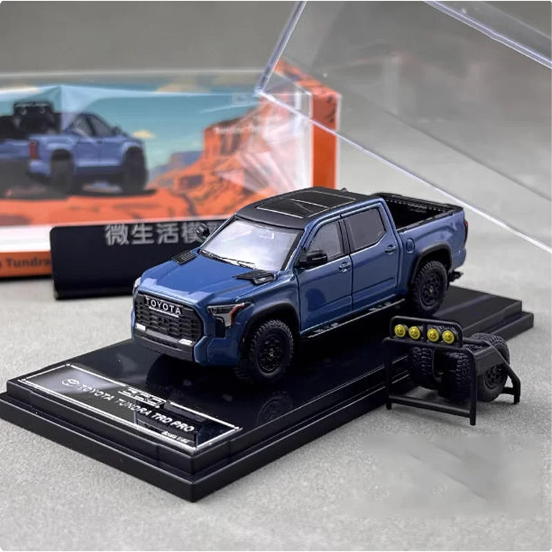 

Масштабная модель GCD 1:64 Tundra Pickup MK3 XK70 TRD Pro, имитация автомобиля из сплава, статическая коллекционная модель, игрушка, подарок, сувенир