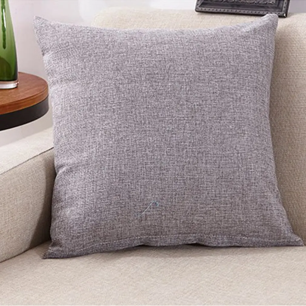 

Solid Color Simple Pillow Cushion Soft Comfortable Linen Pillow Bedroom Sofa Cushion For Home Office Car Use Sleeping Pillows
