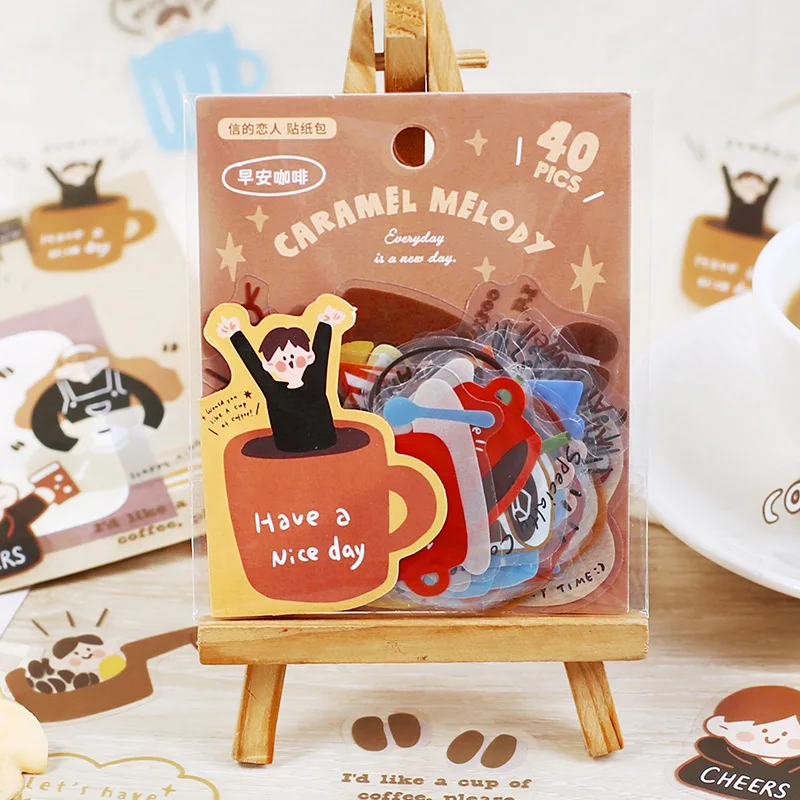 Stationery PVC Stickers Creative Cute Ins Wind Hand Account Material Stickers Planner Stickers
