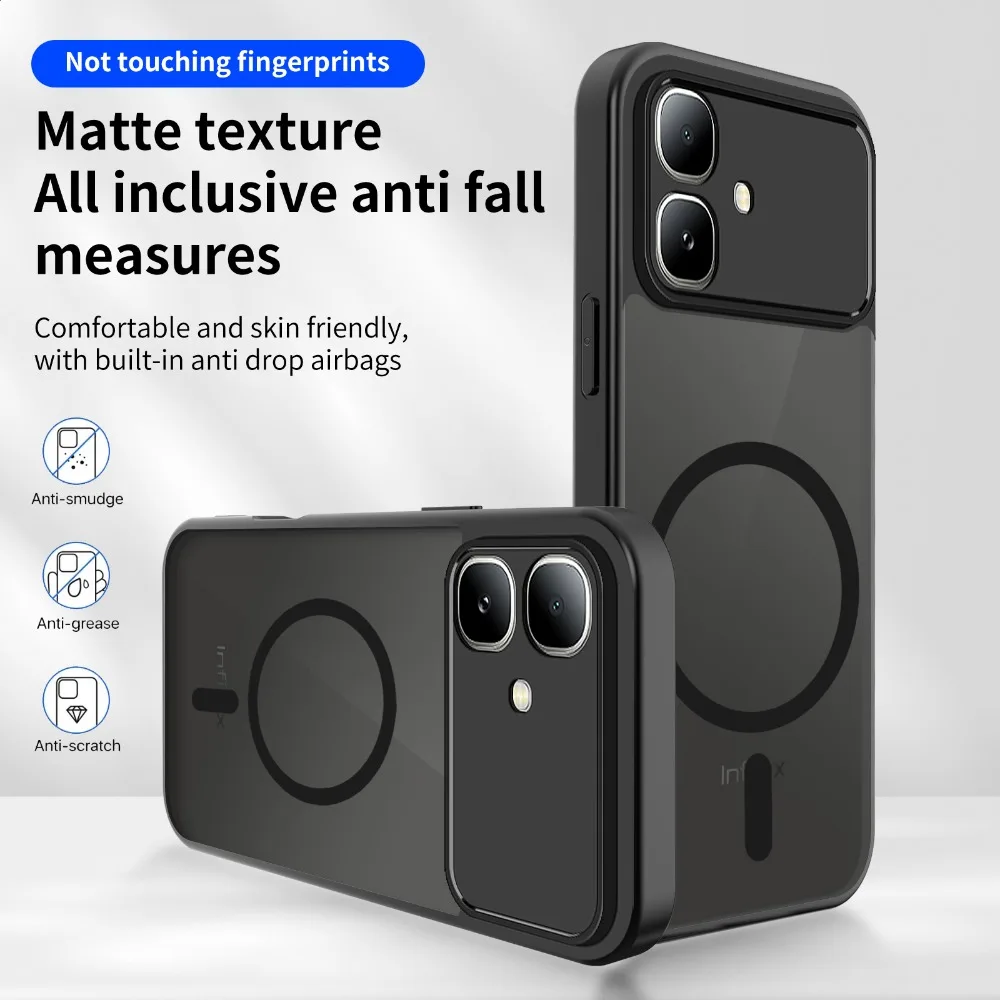 For Infinix Smart 20 / Smart 10 / Smart 9 HD Smart 8 Pro/Plus 8 HD Magnetic Phone Case Matte Back Shockproof Phone Back Cover