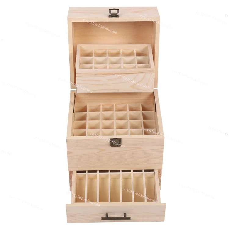 

59 Grid Level 3 Space Savings Wooden Storage Boxes Case Essential Oil Storage Case box Multi-Tray Organizer Large Organizers