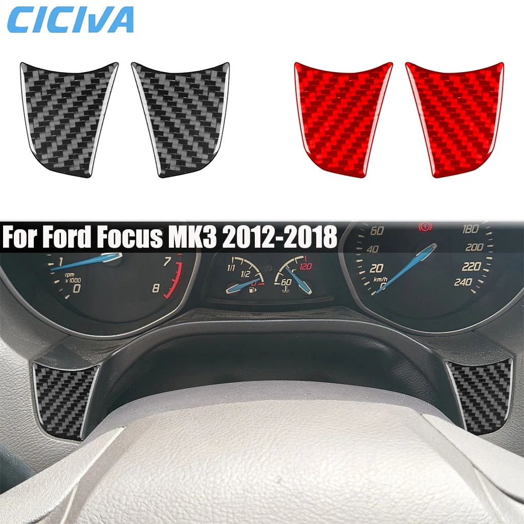 

Carbon Fiber Car Accessories Dashboard Speedometer Sides Panel Modified Cover Sticker Interior Trim For Ford Focus MK3 2012-2018