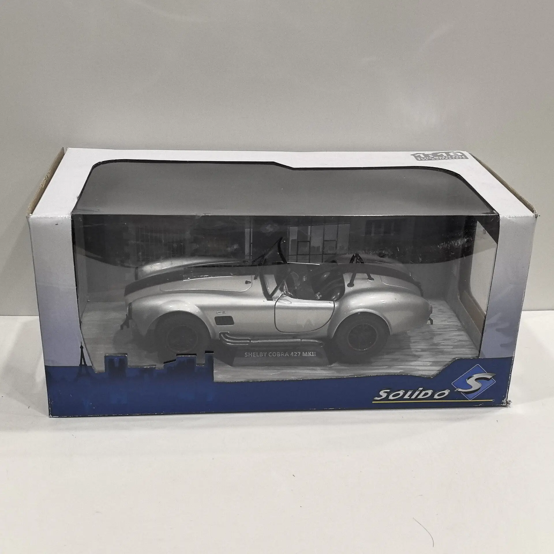 Diecast SOLIDO 1/18 Scale SHELBY COBRA 427 MKII 1965 M6 Alloy Car Model