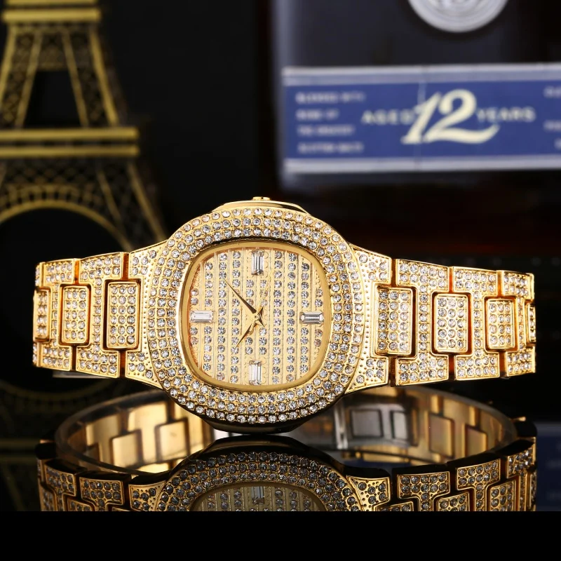 

Official brand of free shippingHot Sale Big Brand Fashion Diamond Quartz Watch European and American Full Diamond Waterproof Hig