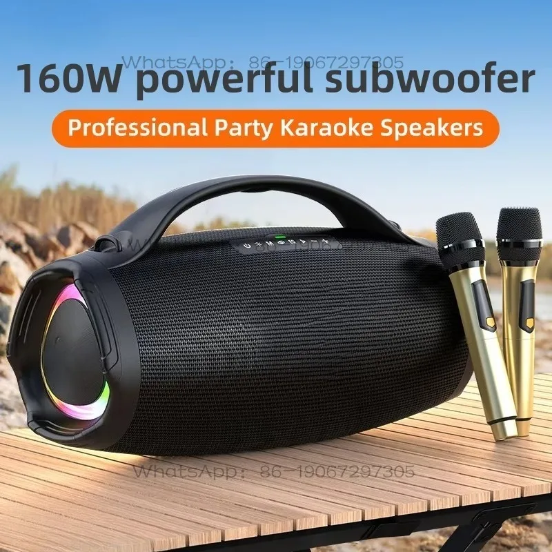Portable Speaker 160w Powerful Subwoofer Professional Party Karaoke Speakers