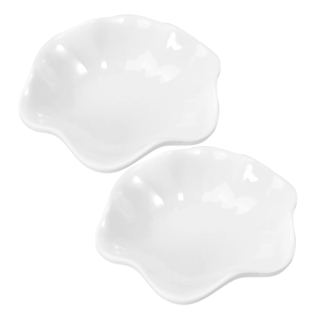 

2Pcs Elegant Small Dish for Dipping Sauces Snacks Fruits Compact Design Home Dinner Table Decorative Gift Small Dish for Dipping