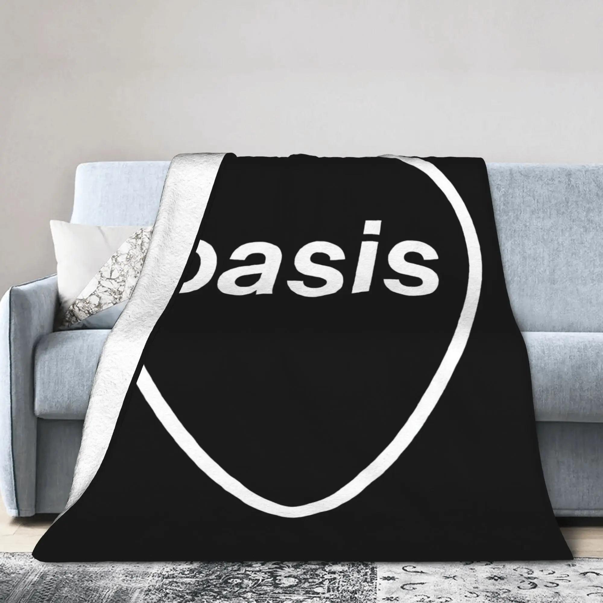 O-Oasis Rock Music Logo Blankets  Flannel Awesome Warm Throw Blanket for Bedspread Autumn/Winter