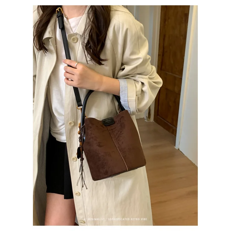 

Ladies Handbag Crafted From Rainbow-Printed Leather Featuring Paris Trendy Vintage Daily Style