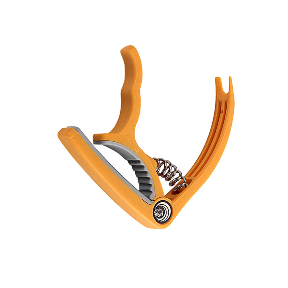 

Capo Guitar Picks Tune Clamp Key Trigger Capo Clip-on Tuner for Acoustic Electric Guitar Ukulele Banjo Mandolin (Orange)