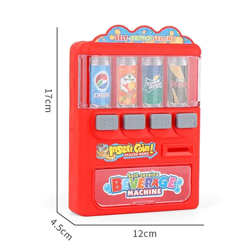 Children\'s Simulated Beverage Vending Machine Coin-operated Shopping Vending Machine Toy Role-playing House Toy Gift