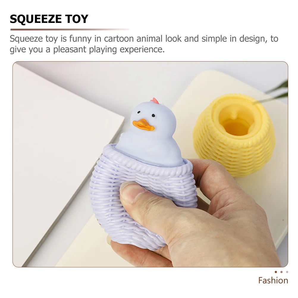 3 Pcs Toys Party Favor Animal Compact Squeeze Desk Portable Adorable Plastic Cartoon Pressure Slow Rising Novelty